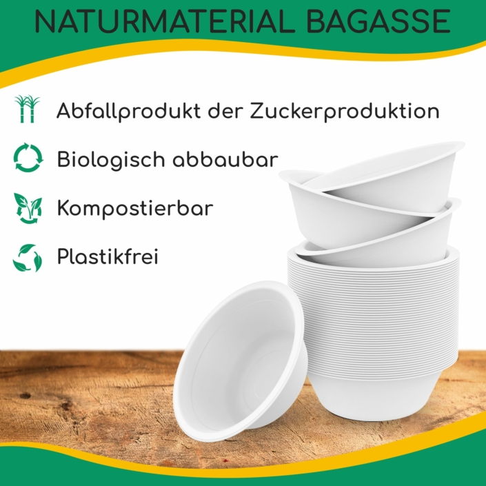 greenli Einweg Suppenschalen Eigenschaften biologisch abbaubar - 500ml